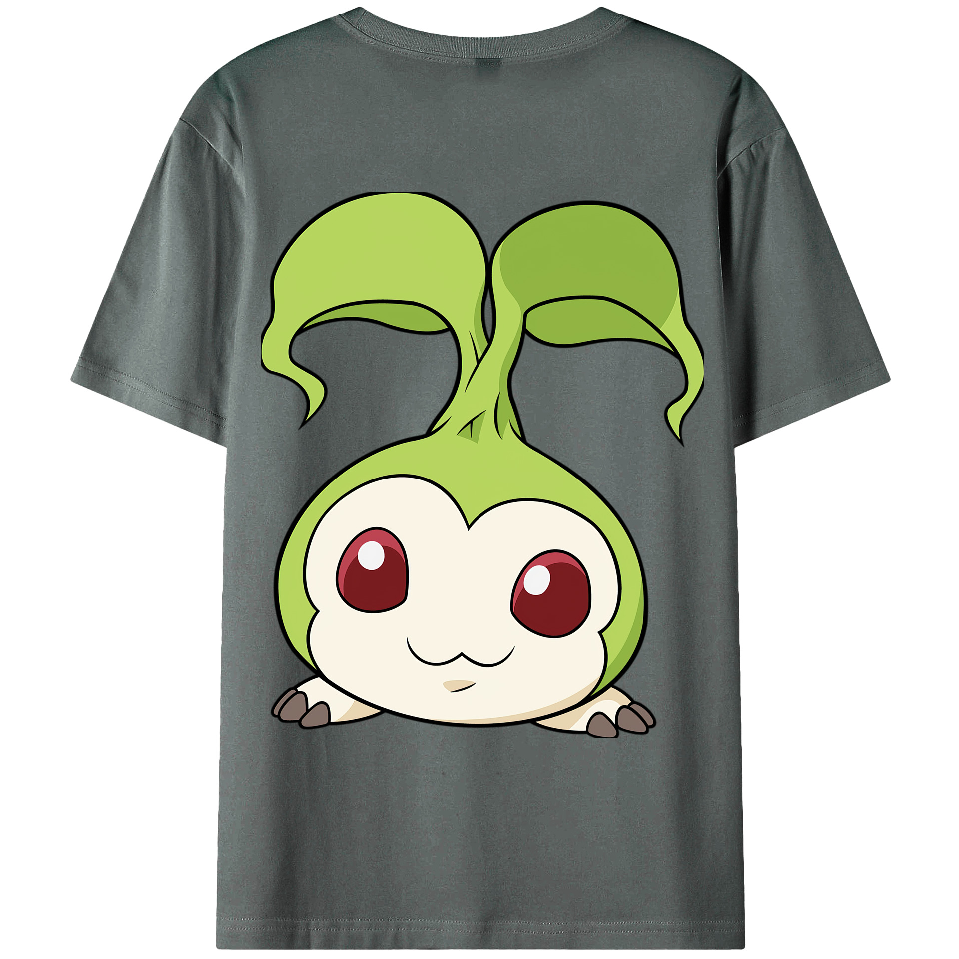 （画像用） Digimon デジタルモンスター/デジモン 綿100％ メンズ半袖Tシャツ（バックプリント） 通気性